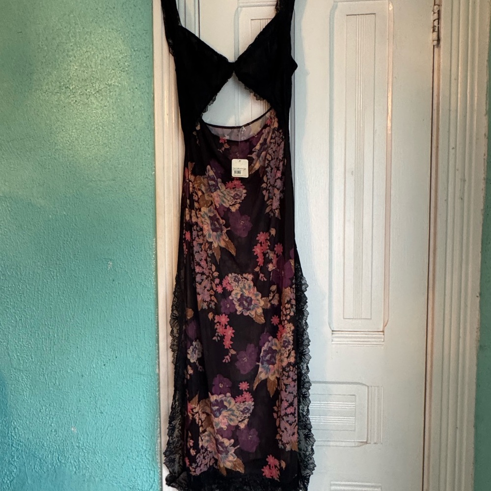 Floral Lace Overlay Dress